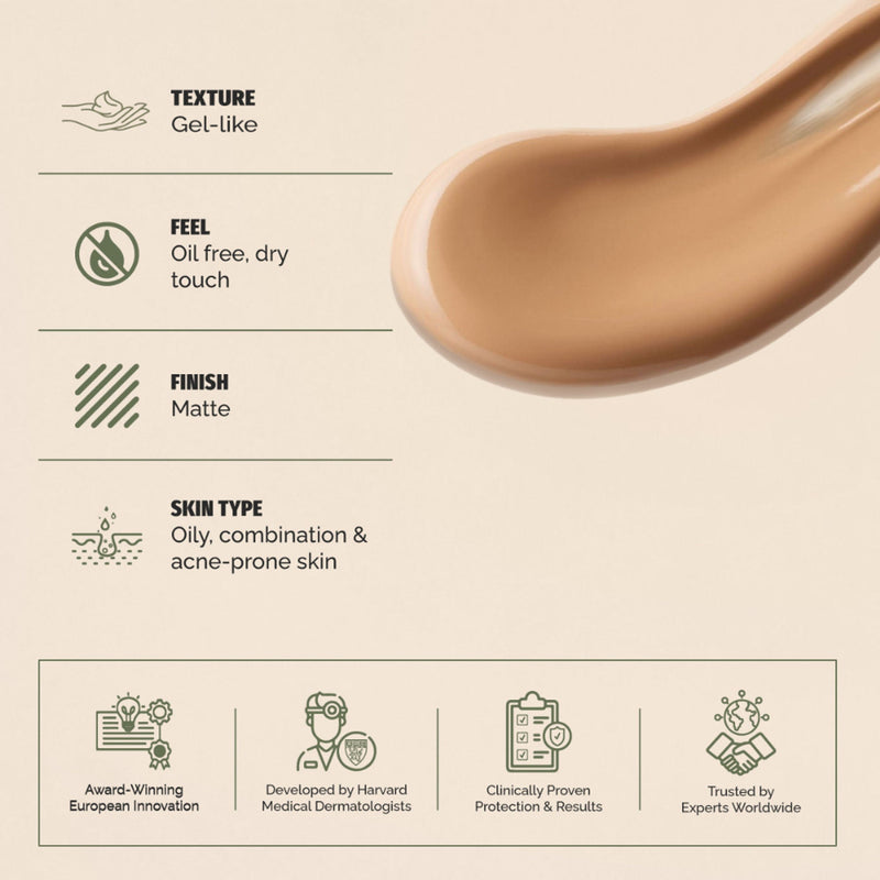 Heliocare 360 Gel Oil-Free Sunscreen SPF 50 Pa++++ Oily & Combination Skin, Anti-Acne, Matte Finish