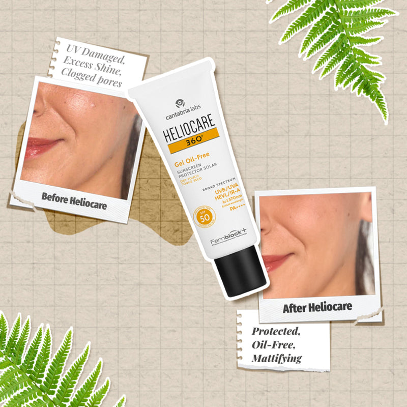 Heliocare 360 Gel Oil-Free Sunscreen SPF 50 Pa++++ Oily & Combination Skin, Anti-Acne, Matte Finish