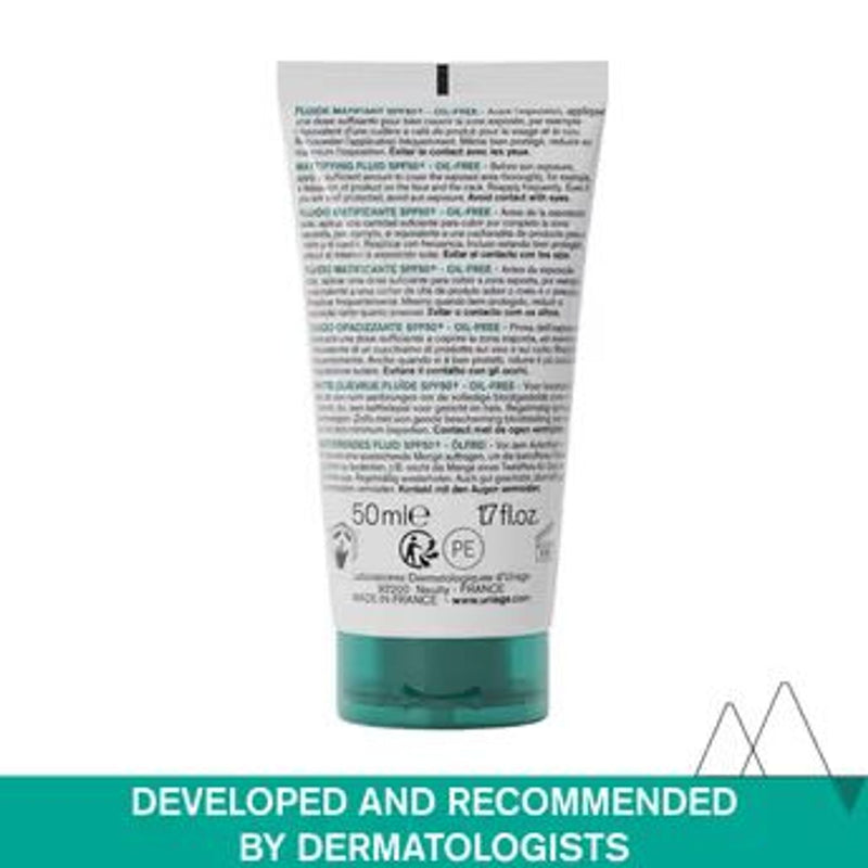 Uriage Hyseac Mattifying Fluid SPF50+ Light & Matt Texture Combination Oily Skin Dermat Recommended