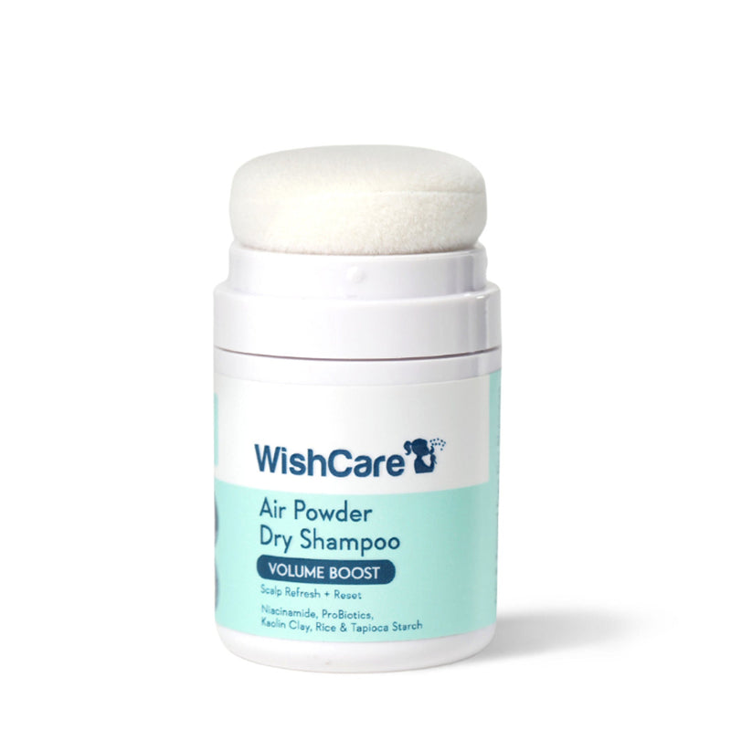 Wishcare Air Powder Dry Shampoo for Oily Hair & Scalp - No White Cast & Aerosol - Volume Boost