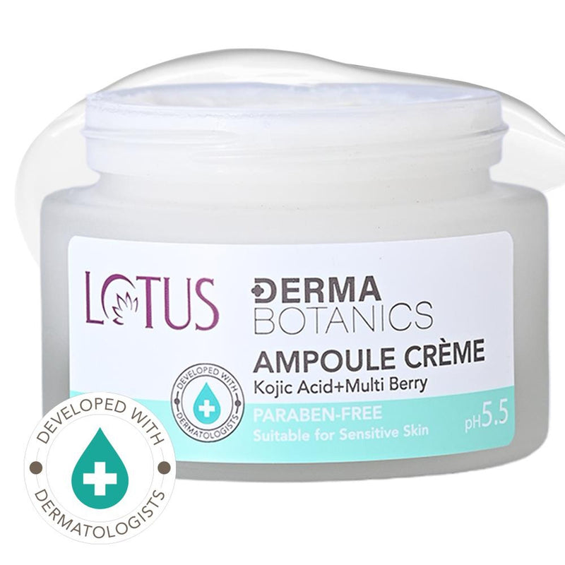 Lotus DermaBotanics Kojic Acid + Multi Berry Ampoule Crème, pH5.5, For Sensitive Skin