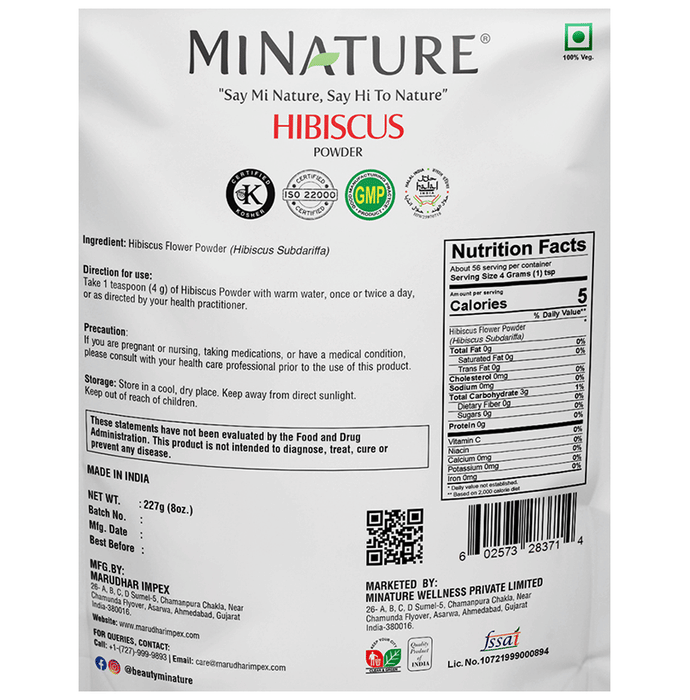 Minature Hibiscus Organic Powder