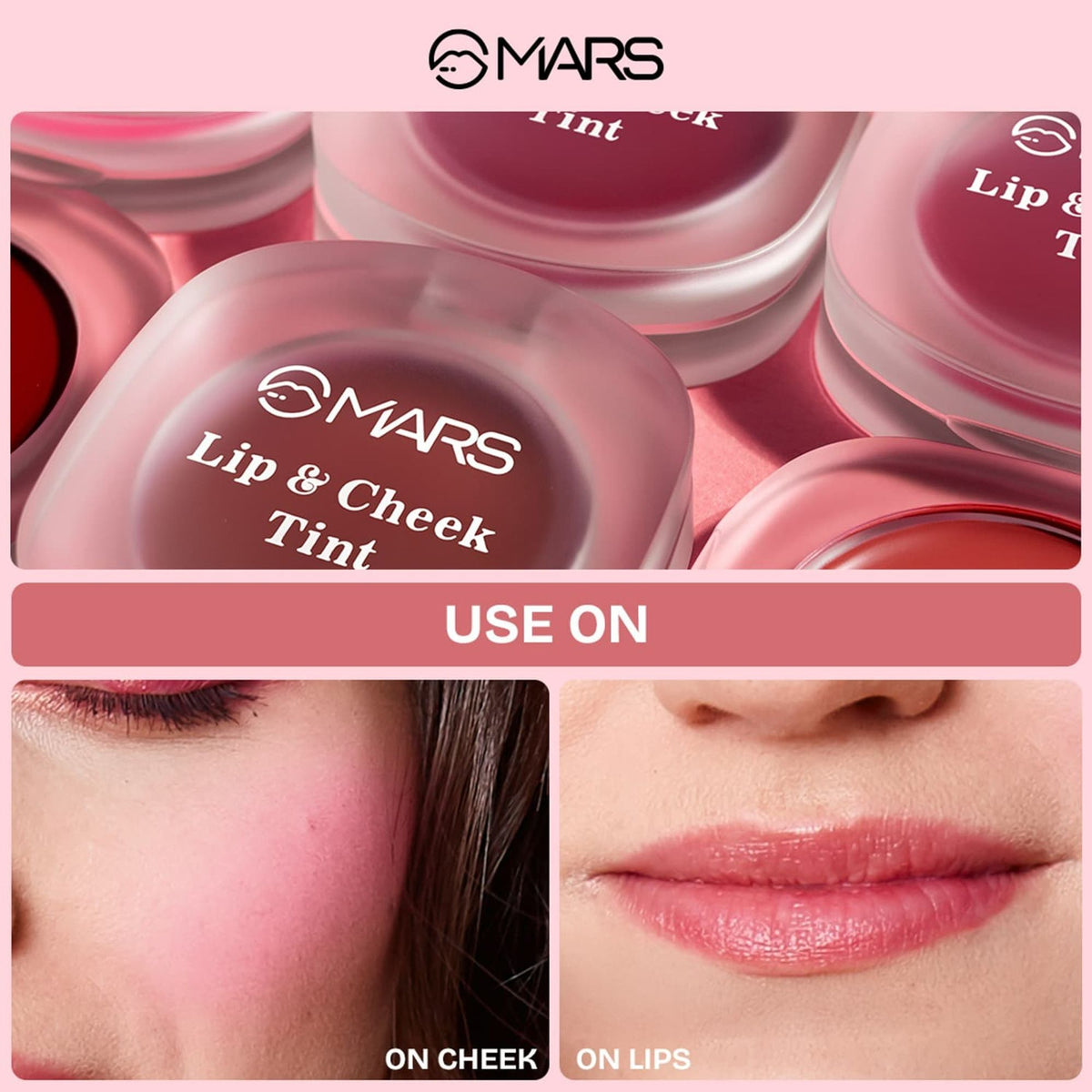 MARS Cosmetics Lip & Cheek Tint for Bold Pop Color - 05-Pastel Pink