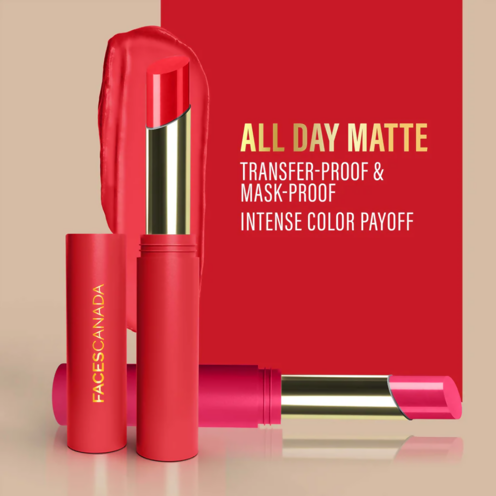 Faces Canada 3 in 1 LongStay Matte Lipstick - Bubblegum Pink 04