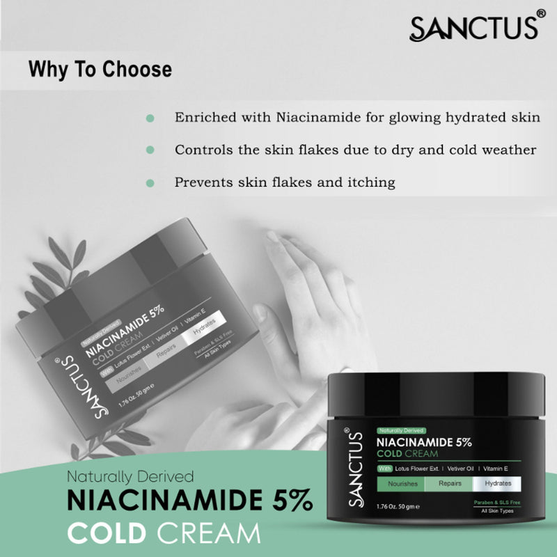 SANCTUS Moisturizing 5% Niacinamide Cold Cream
