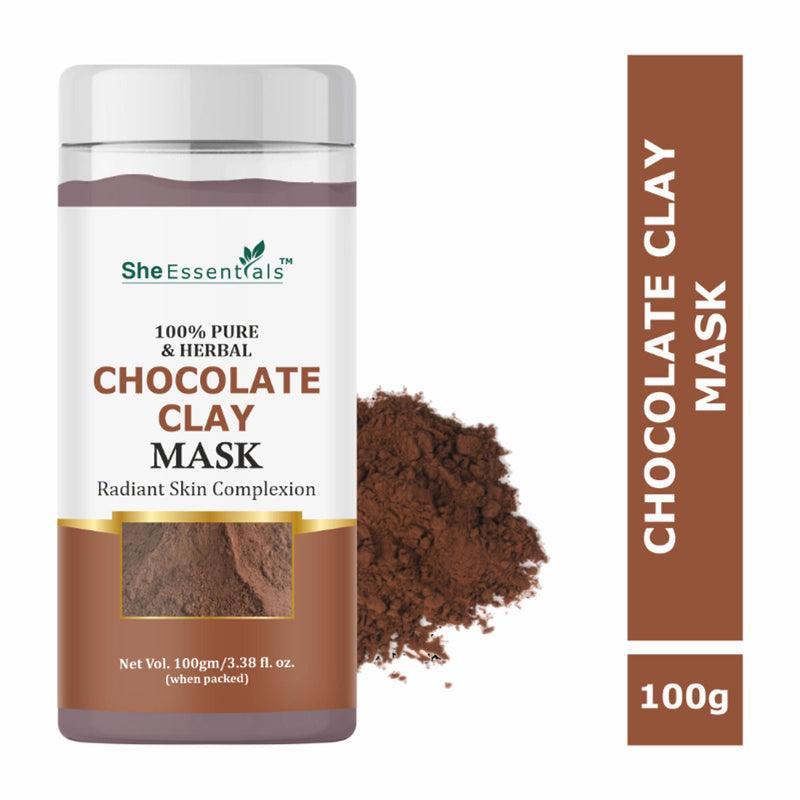 She Essentials Choclate Clay Mask For Exfoliation Skin & Brightening