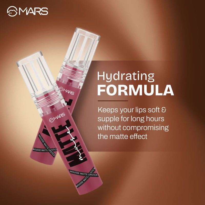 MARS Cosmetics Mousse Matte Lipstick - Leading Lady