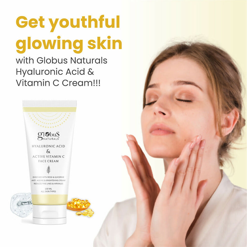 Globus Naturals Hyaluronic Acid & Vitamin C Anti Ageing Face Cream