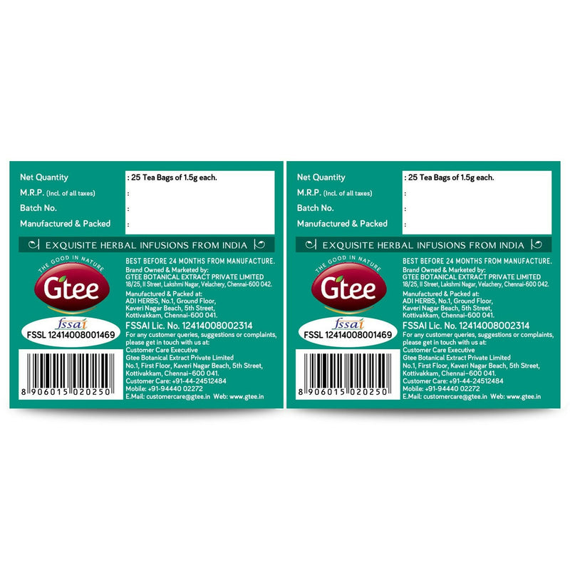 Gtee DIA-g-TEE Diabetic Friendly Tea with Gymnema, Bitter Gourd, Green Tea