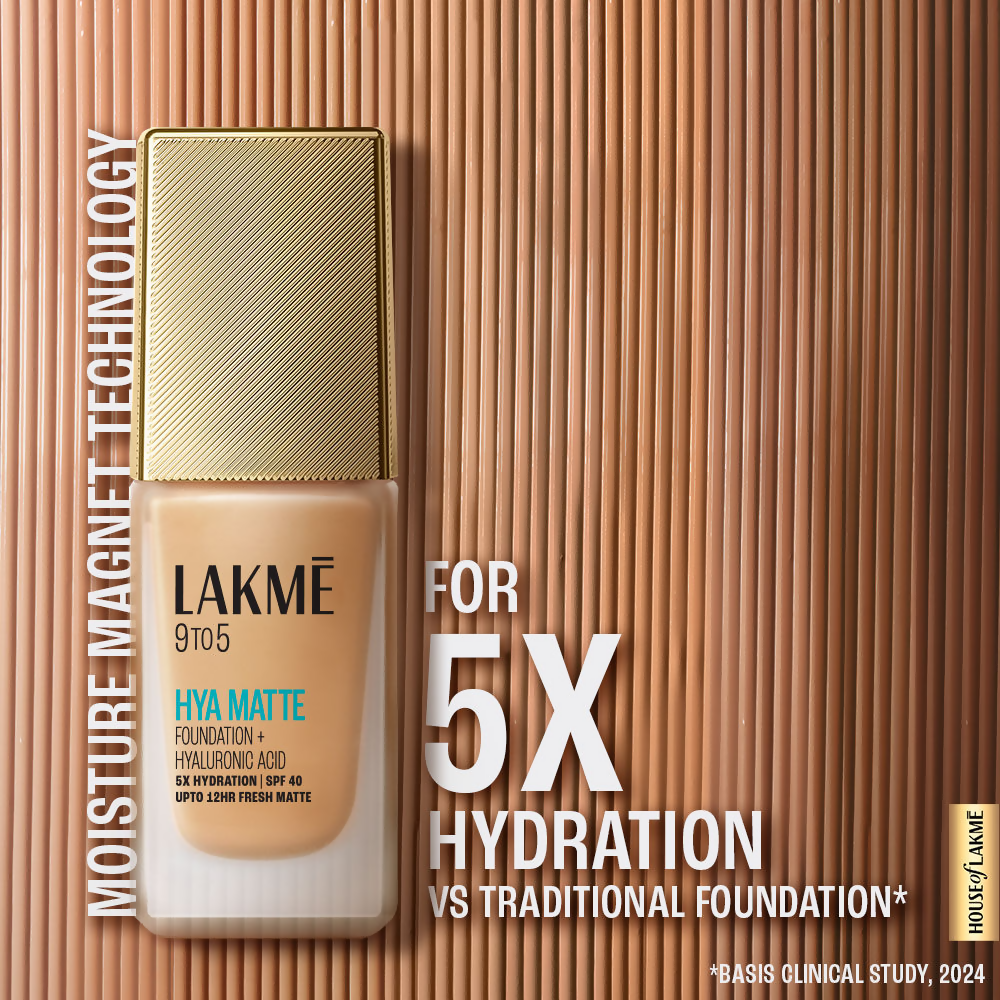 Lakme 9to5 Hya Matte Foundation + Hyaluronic Acid - Warm Natural