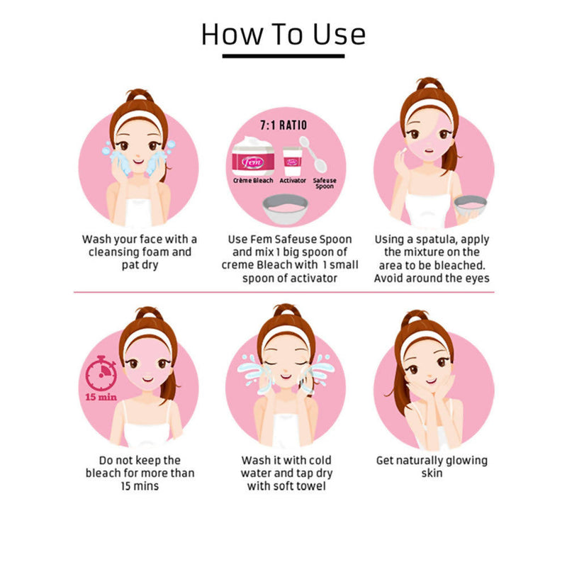 Fem Saffron & Milk Healthy Glow Creme Bleach