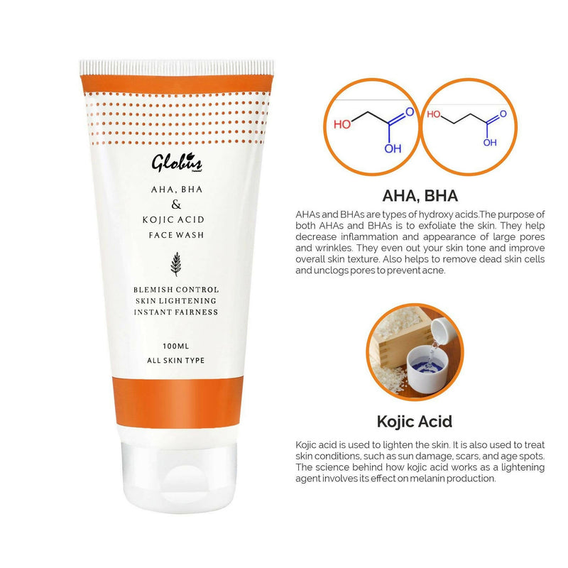 Globus Naturals AHA, BHA Herbal Face Wash