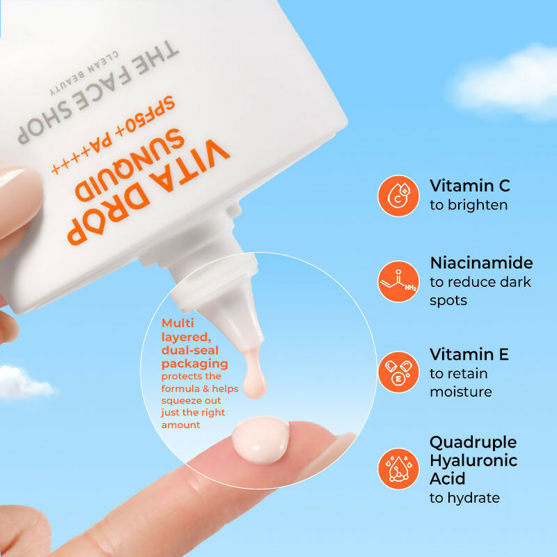 The Face Shop Korean Sunquid- SPF50+ PA++++ Fluid Sunscreen