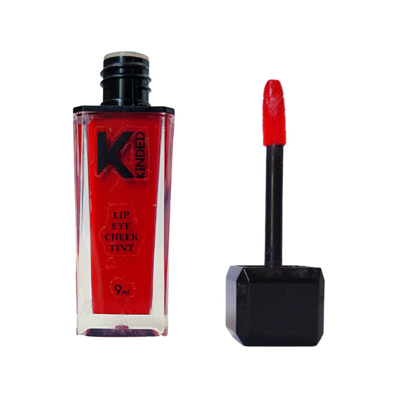 KINDED Lip, Eye & Cheek Tint with Vitamin-E Enriched - 04 Brick Red