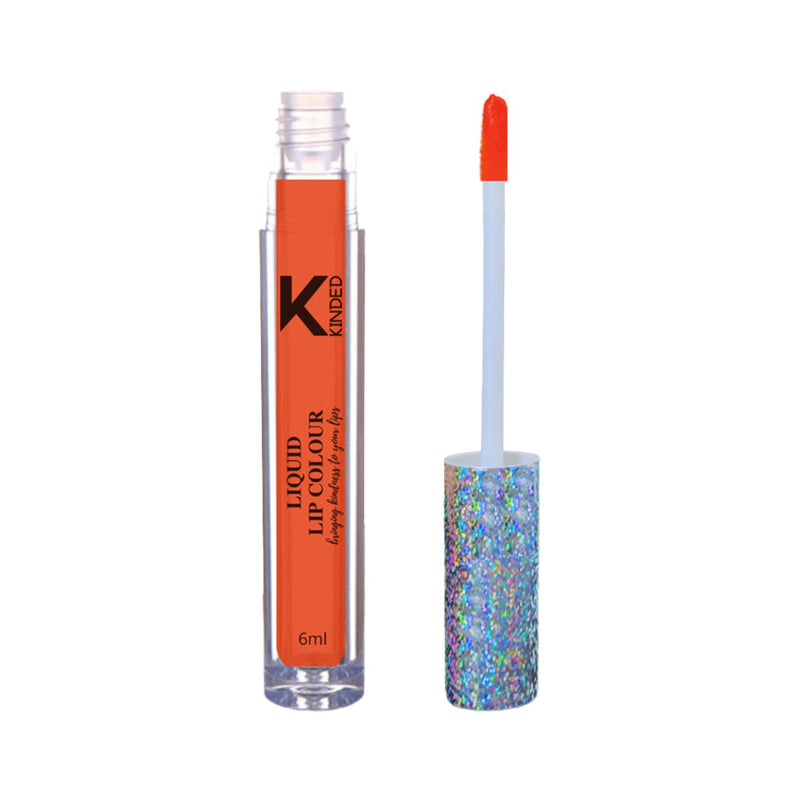 KINDED Liquid Lip Colour Lipstick Lip Gloss - 08 Sangria Orange