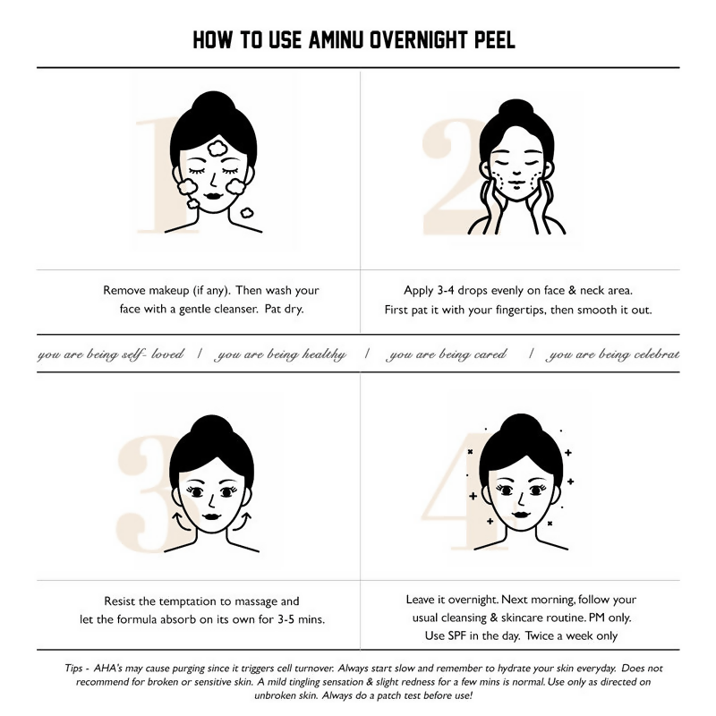 Aminu Overnight Peel for Dull, Uneven Skin & Congested Pores