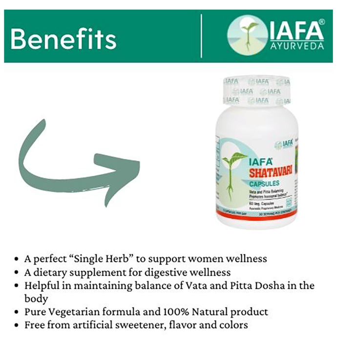 Iafa Ayuveda Shatavari Veg Capsules