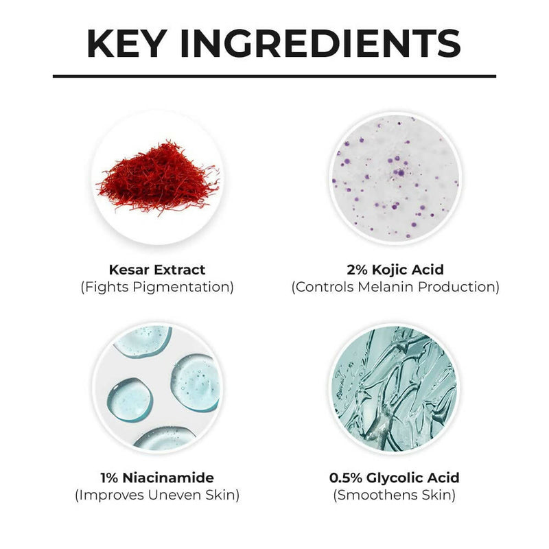 Dr. Sheth's Kesar & Kojic Pigmentation Correction Cream | Niacinamide Formula | Tan Removal