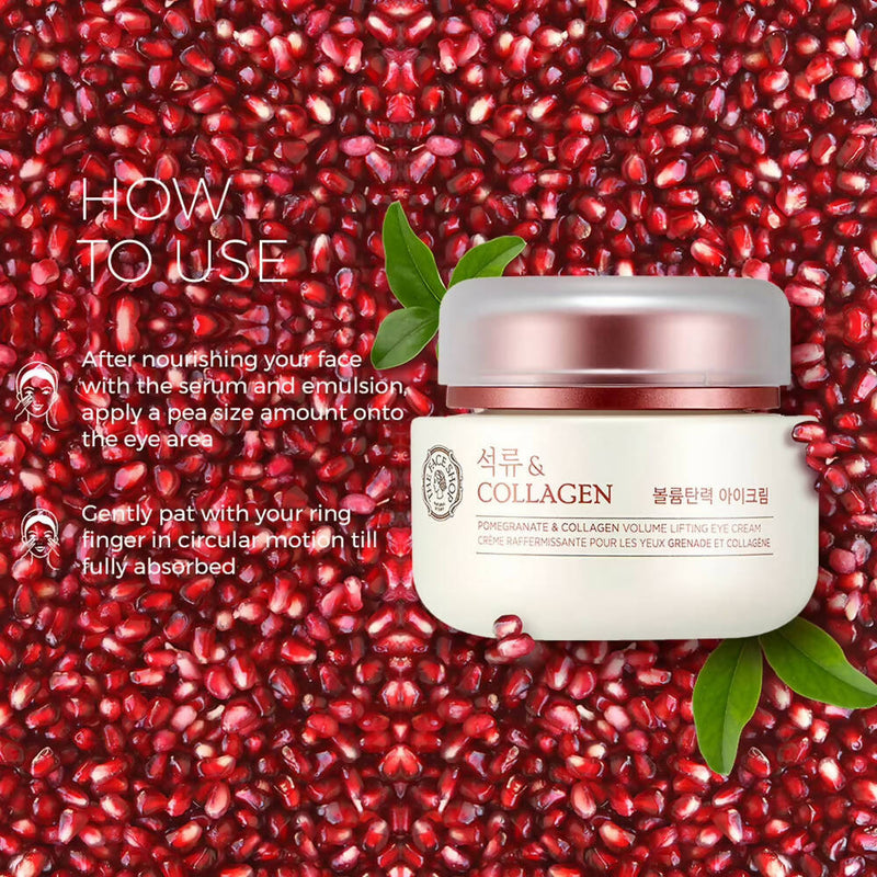 The Face Shop Pomegranate & Collagen Volume Lifting Eye Cream - Korean Skincare