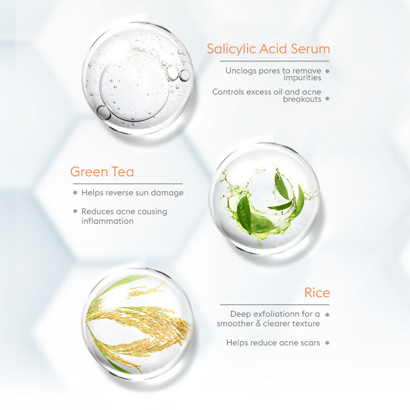 VLCC Oil Defense Scrub With Salicylic Acid Serum Green Tea & Rice