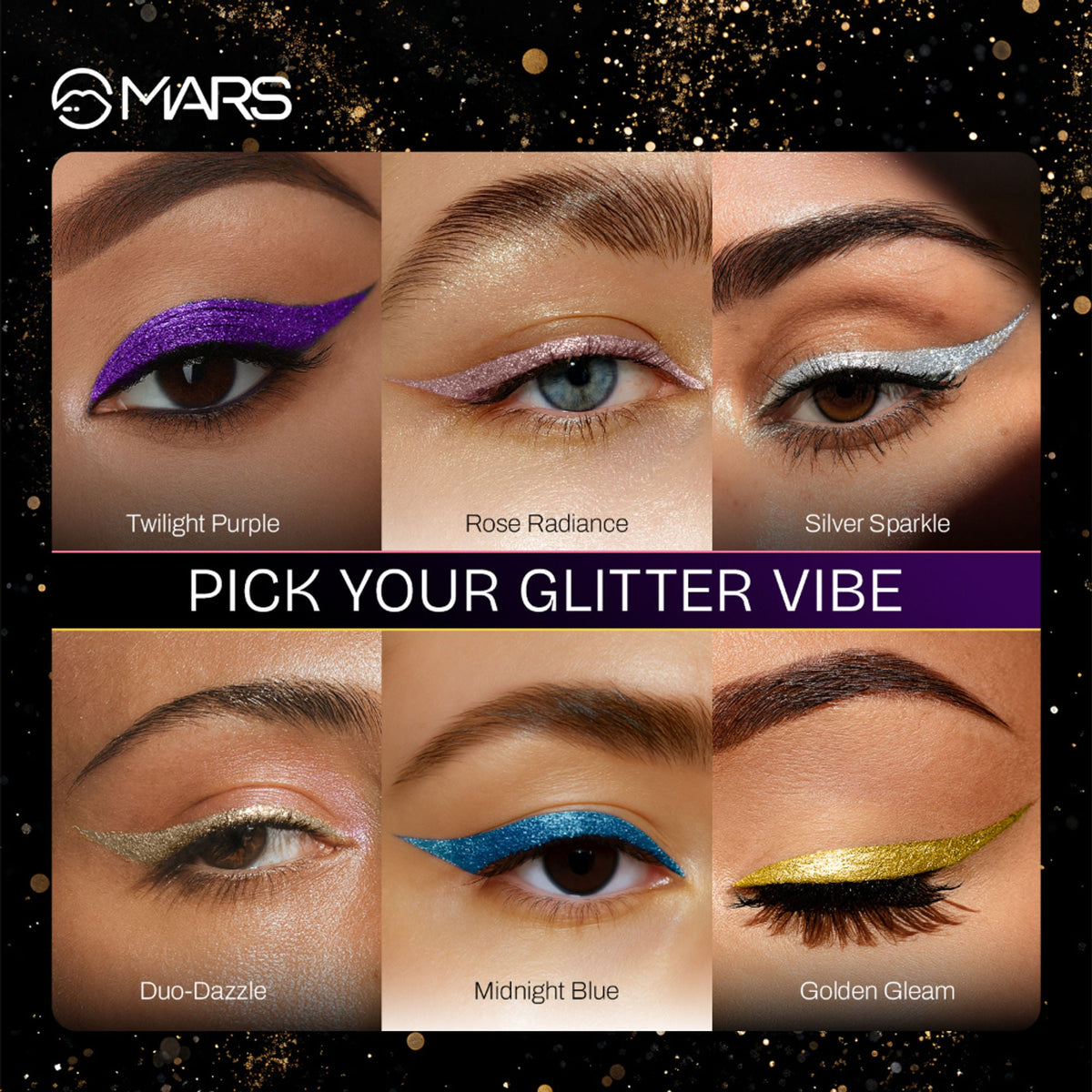 MARS Cosmetics Twinkle Wink Glitter Eyeliner - Midnight-Blue