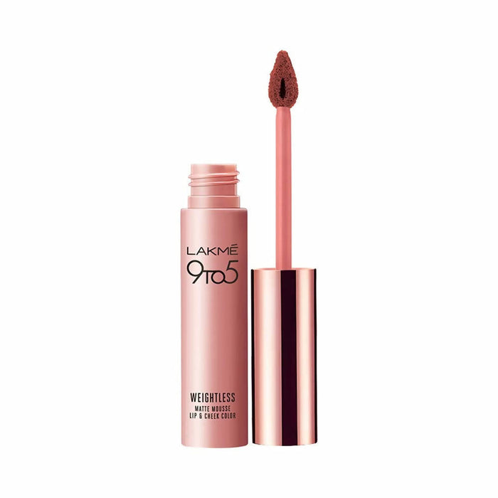 Lakme 9 To 5 Weightless Mousse Lip & Cheek Color - Pink Plush