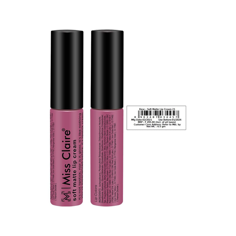 Miss Claire Soft Matte Lip Cream - 21