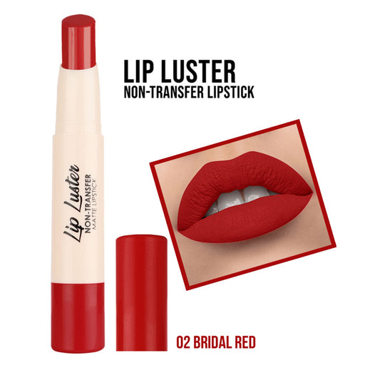 Lyon Beauty Lip Luster Non Transfer Matte Lipstick - Bridal Red 02