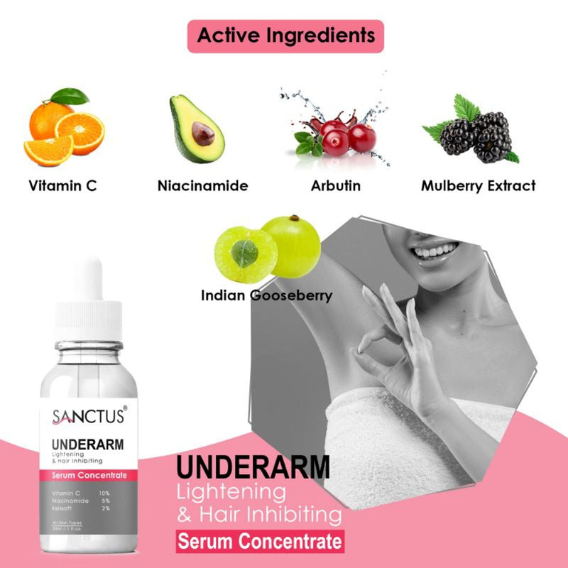 SANCTUS Underarm Lightening & Hair Inhibiting Serum Concentrate