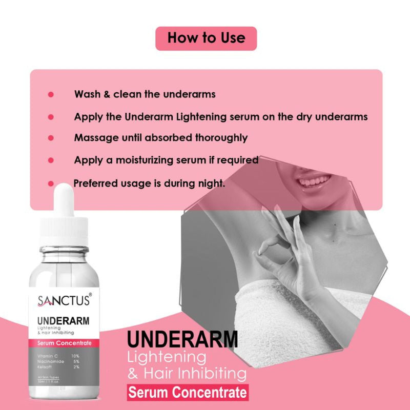 SANCTUS Underarm Lightening & Hair Inhibiting Serum Concentrate