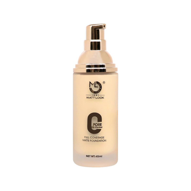 Matt Look Zero Pore Oil Control Full Coverage Matte Foundation - Pure Beige