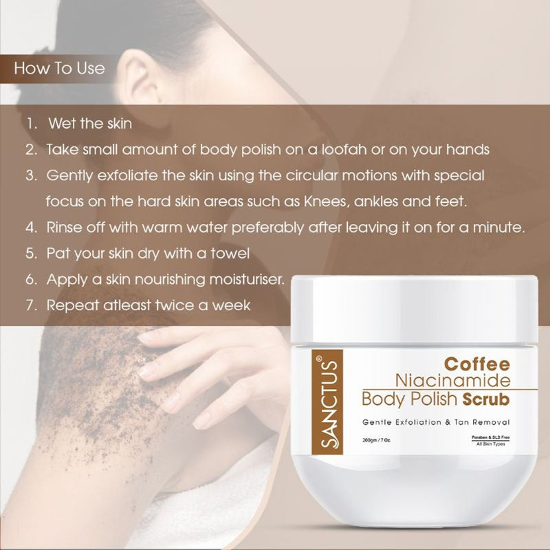 SANCTUS Coffee Niacinamide Body Polish Scrub