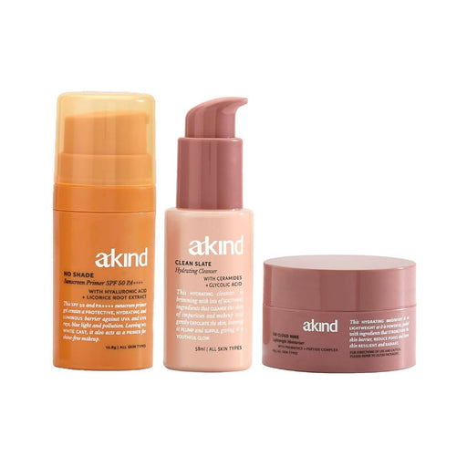 Akind Good To Go Cleanser & Moisturiser & Sunscreen Combo