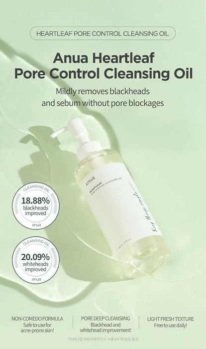 Anua Heartleaf Pore Control Cleansing Oil - Korean Skincare