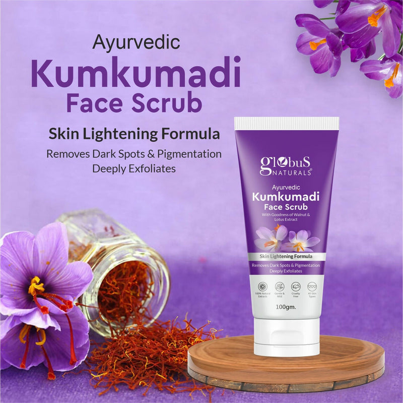 Globus Naturals Ayurvedic Kumkumadi Skin Lightening Face Scrub