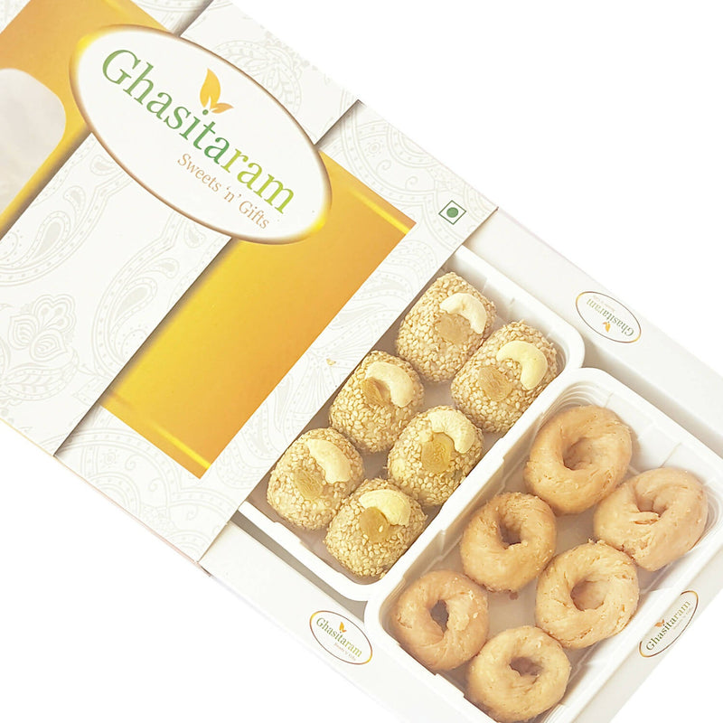 Ghasitaram Sankranti /Lohri Gifts Sweets-Til Laddoo And Khajoor Hamper