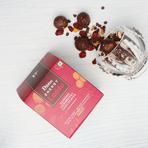 Dibha Almond Cranberry Choco Chips Laddu (Gluten-Free, Vegan, No Added Sugar)
