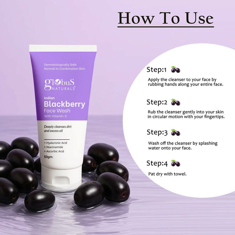 Globus Naturals Indian Blackberry Face Wash with Vitamin E