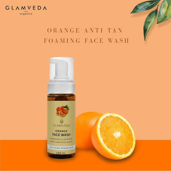 Glamveda Orange Anti Tan Foaming Face Wash
