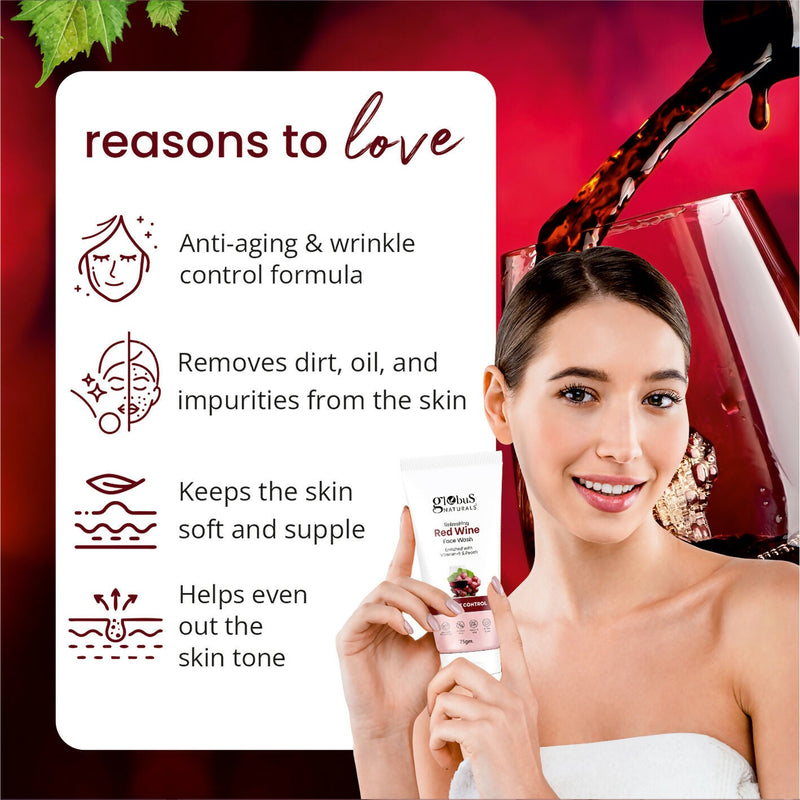 Globus Naturals Red Wine Hydrating Face Wash