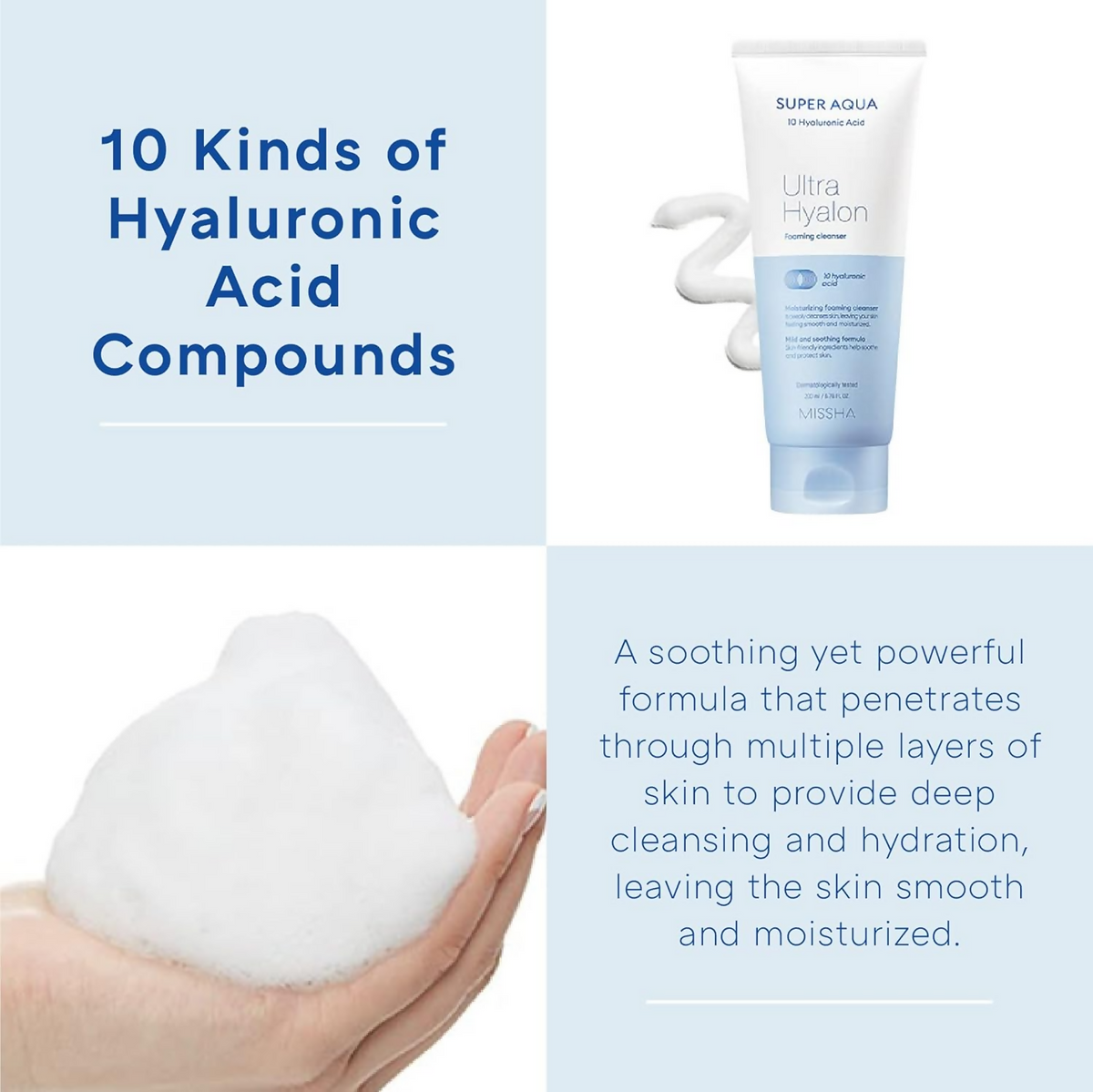 Missha Super Aqua Ultra Hyalron Foaming Cleanser