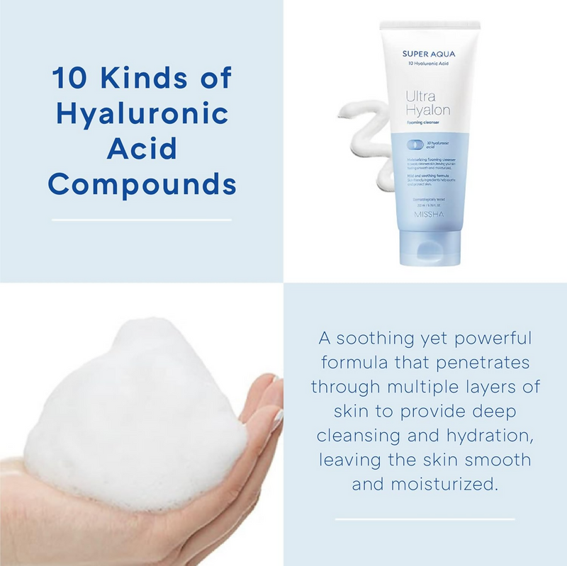 Missha Super Aqua Ultra Hyalron Foaming Cleanser