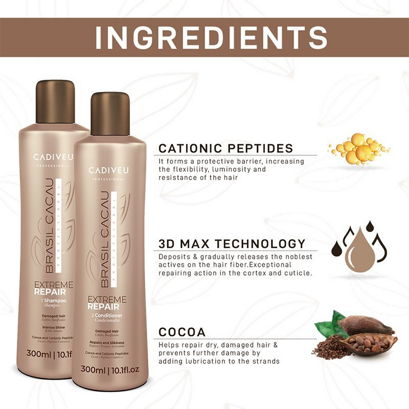 Cadiveu Brasil Cacau Extreme Repair Shampoo & Conditioner