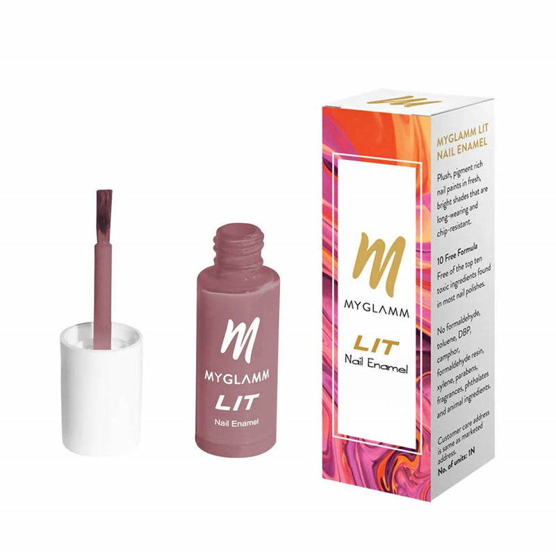 MYGLAMM LIT Nail Polish - Say No More - Trendy Onion Pink (7 Ml)