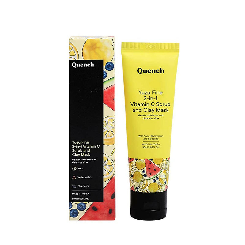 Quench Botanics Yuzu Fine 2-in-1 Vitamin C Scrub and Clay Mask - Korean Skincare