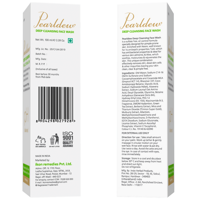 Pearldew Deep Cleansing Face Wash