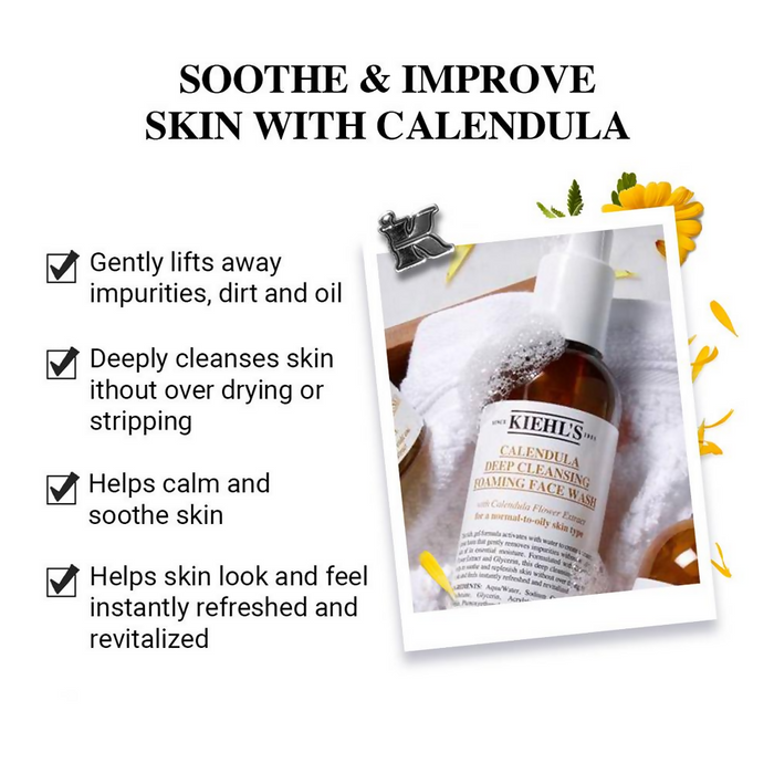 Kiehl's Calendula Deep Cleansing Foaming Face Wash With Glycerin