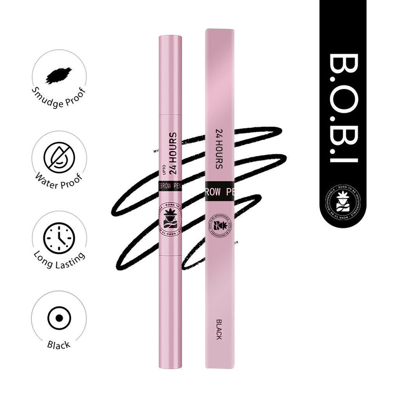 BOBI Eyebrow Pencil Black Waterproof Smudgeproof Finish