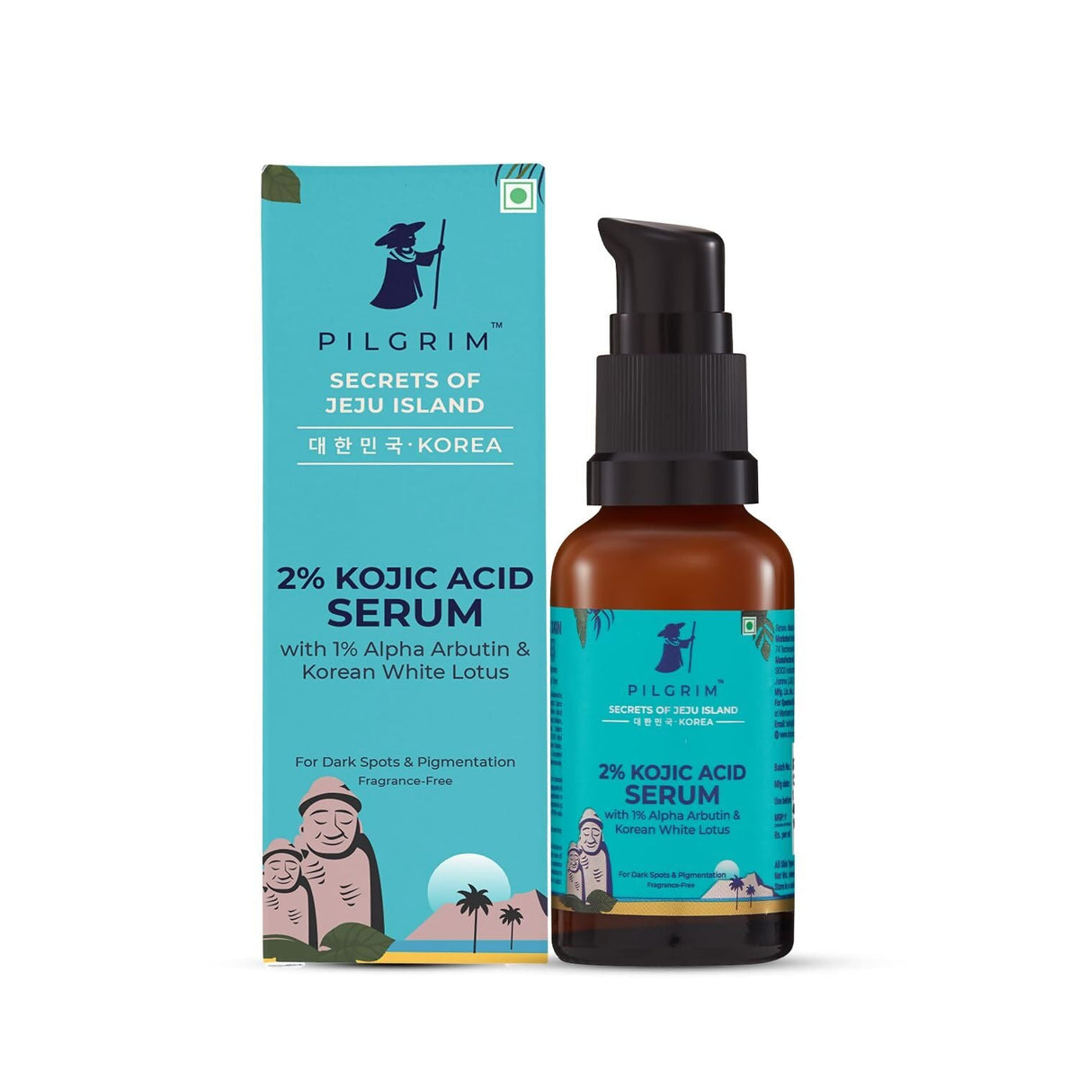 Pilgrim 2% Kojic Acid Serum Arbutin & Korean White Lotus For Acne & Darks spots