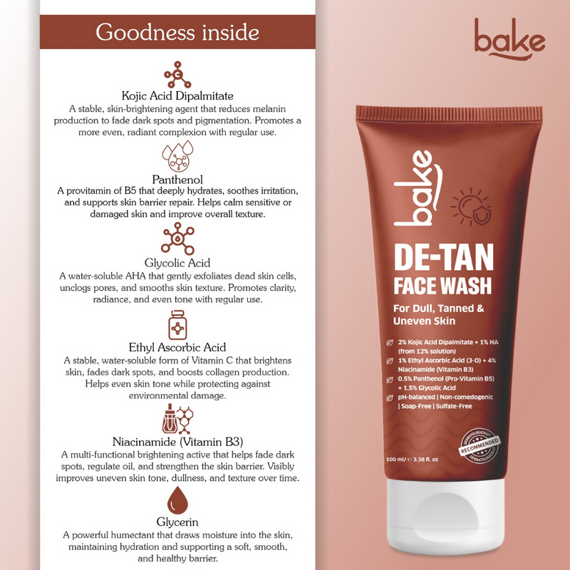 Bake De-Tan Coffee Face Wash with Kojic Acid